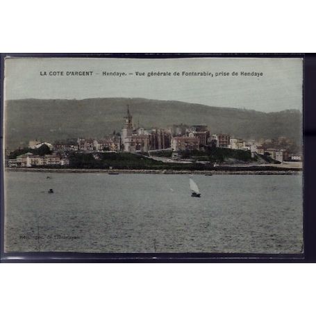 Carte Postale 64 Hendaye Vue Generale De Fontarabie Prise De