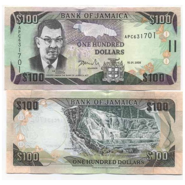 Los Billetes De Banco Jamaica Pick Numero 84 100 Dollar La Maison Du Collectionneur