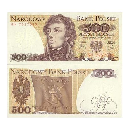 Ensemble de billets de banque polonais de 100 Zlotych années 1980