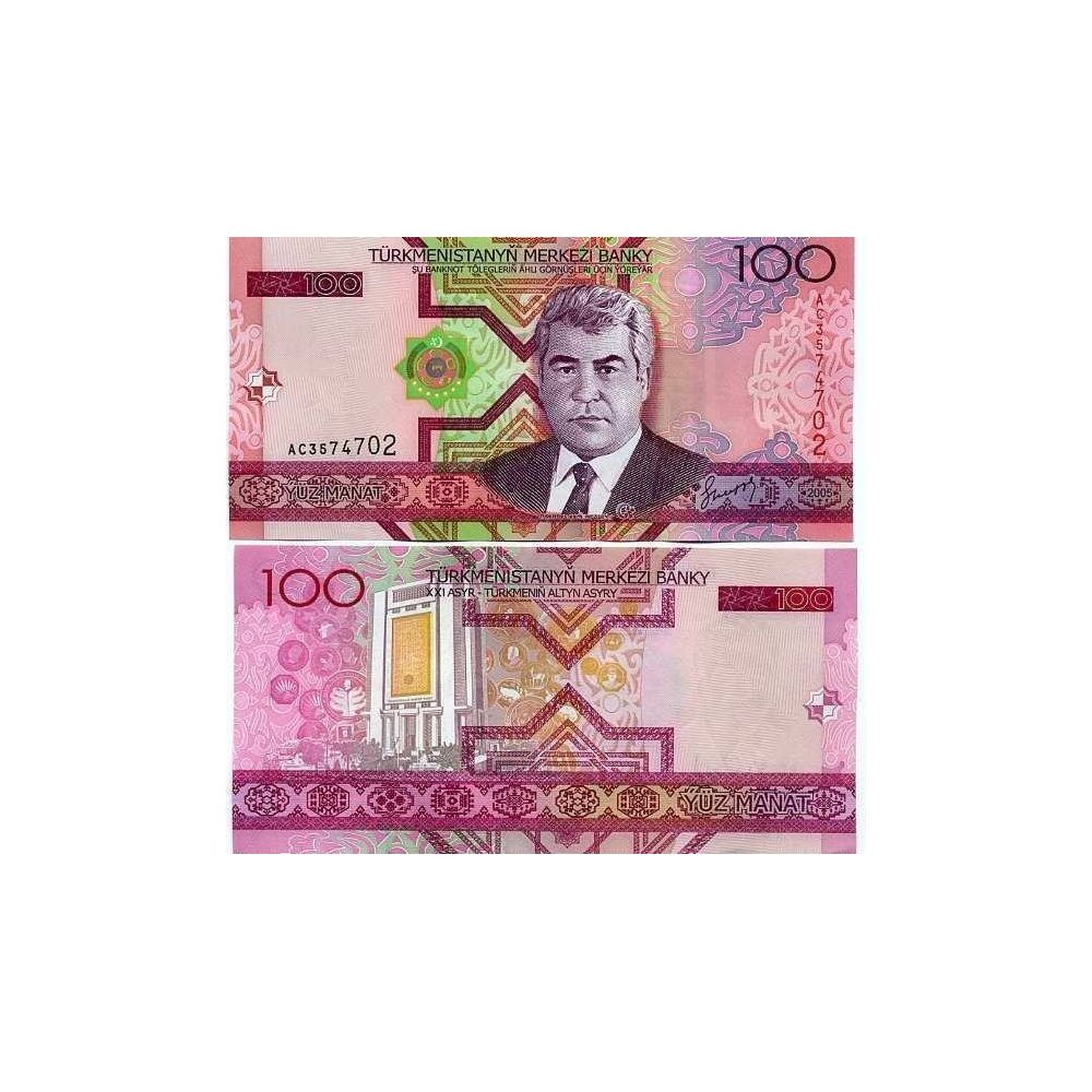 Los Billetes De Banco Turkmenistán Pick Número 18 100 Manat La Maison Du Collectionneur