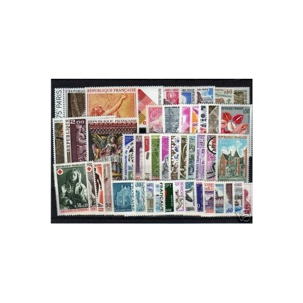 Stamp collection France Complete Year 1973 stamps Mint NH