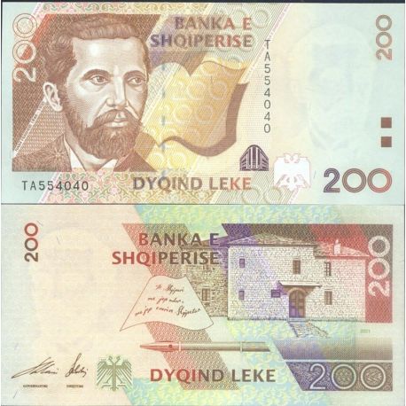 Schone Banknote Albanien Pick Nummer 67 200 Lei 2001 La Maison Du Collectionneur