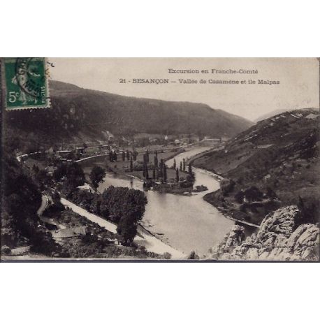 Carte postale 25 - Besancon - Vallee de Casamene et Ile ...