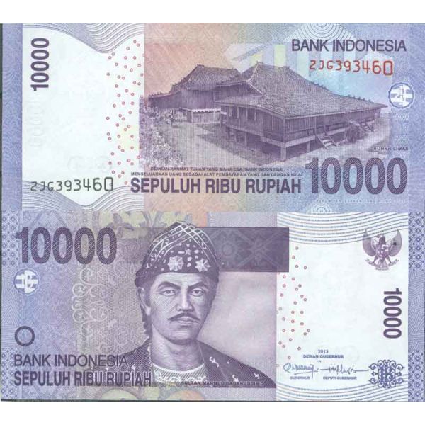  Billet  de banque collection Indonesie PK N  999 10 000 