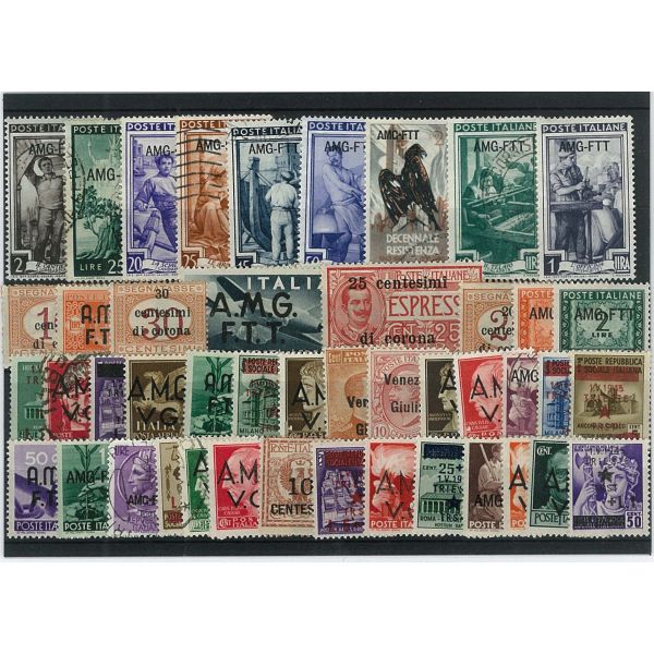 Used stamps of Trieste collection stamps of Italy