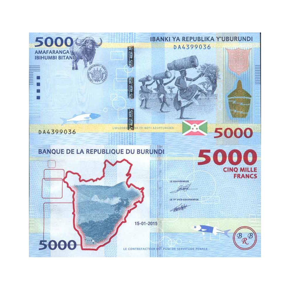 Banknote Sammlung Burundi Pk Nr 53 5000 Francs La Maison Du Collectionneur