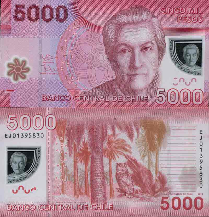 Banknote Sammlung Chile Pk Nr 163 5 000 Pesos La Maison Du Collectionneur