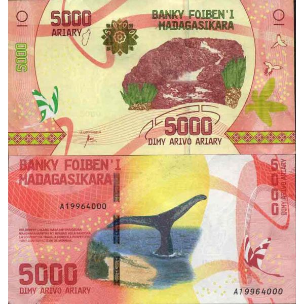 Banknote Madagascar Collection Pk Number 102 5000 Francs La Maison Du Collectionneur