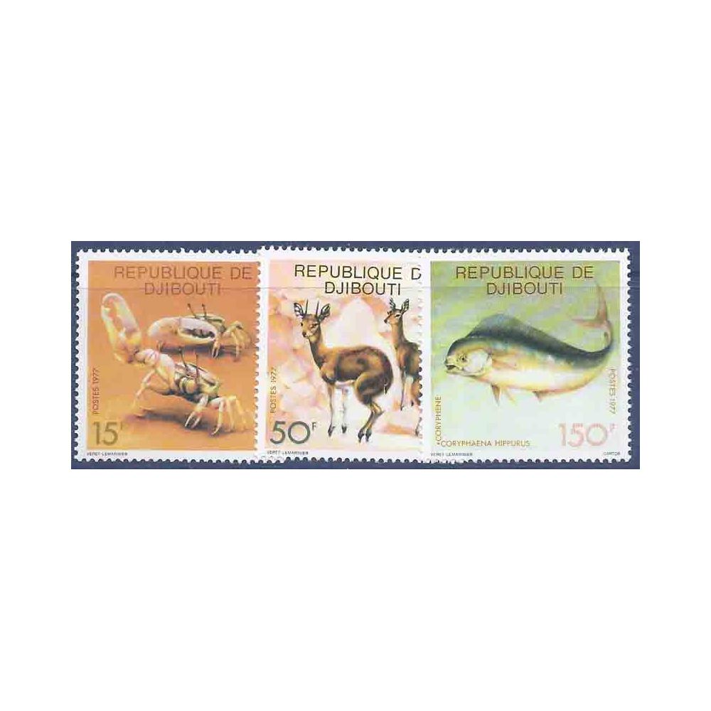 Stamp collection Djibouti number Yvert and Tellier 473/475 MNH - La ...