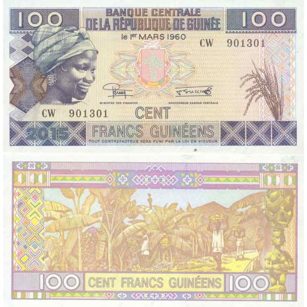 Banknote French Guinea Collection Pk Number 47 100 Francs La Maison Du Collectionneur