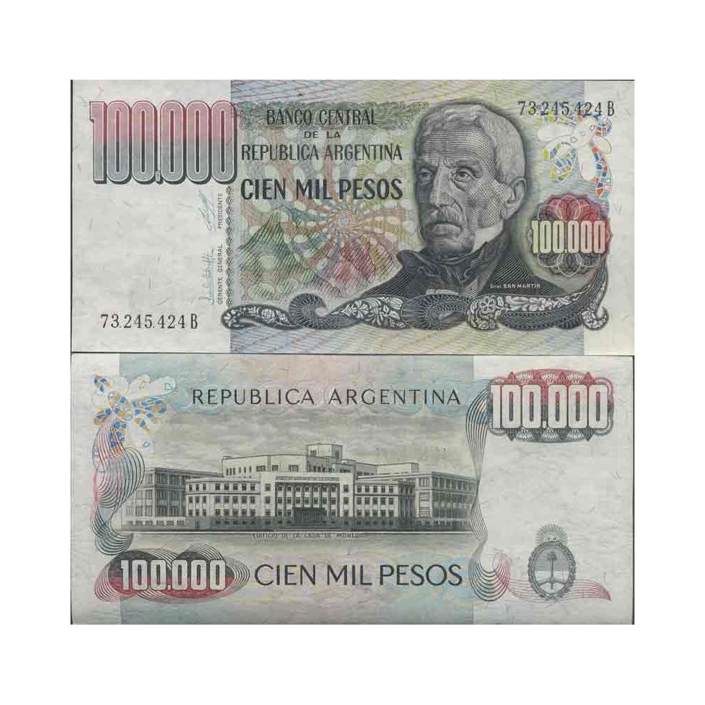 Banknote Argentinian Collection Pk Number 308 100000 Pesos La Maison Du Collectionneur