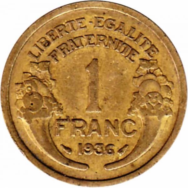 Coin 1 franc 1996 Jacques Rueff  La Maison du Collectionneur