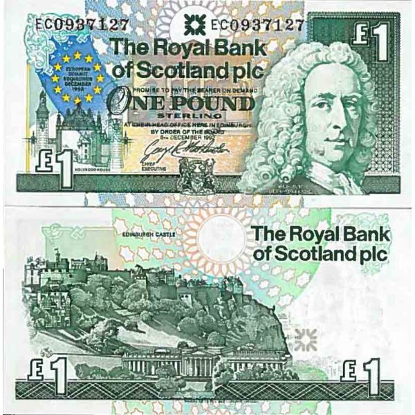 Billet de banque collection Ecosse PK N° 356 1 livre La Maison du