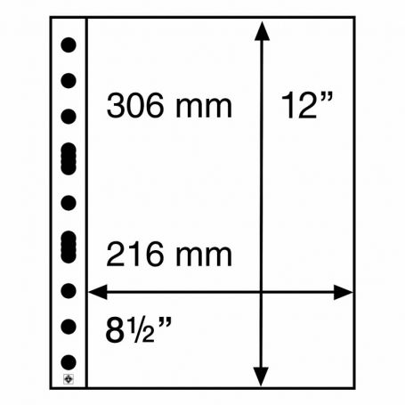 5 ricariche A4 Leuchtturm Grande per francobolli, biglietti, cartoline