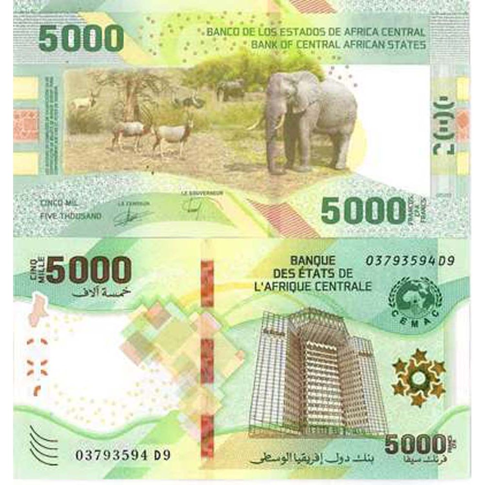 Banknote Central Africa Collection Pk N° 703 5000 Francs La Maison Du Collectionneur