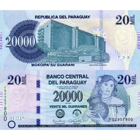 Banknote Collection Paraguay PK N 238 20 000 Guaranies La Maison   Banknote Collection Paraguay Pk N 238 20000 Guaranies 