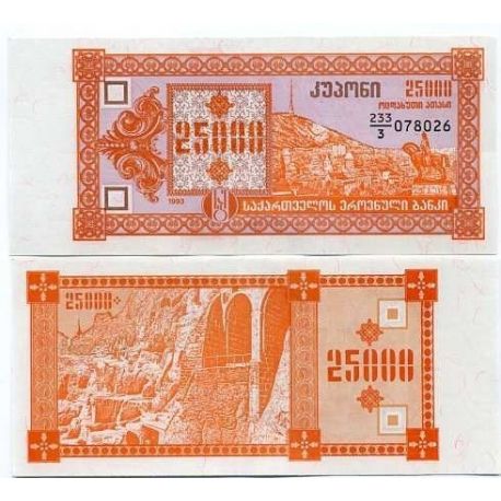 Banknote Georgia Pick Number 40 Lari 1993 La Maison Du Collectionneur