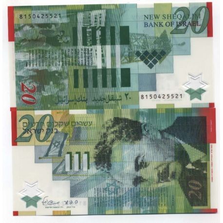 Israelische Zwanzig Schekel Banknoten Nahaufnahme-Stockillustration von  ©goglik83 #404590292